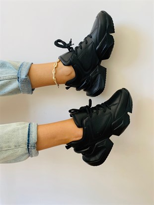 Siyah Sneakers Pirlo Kadın Spor Ayakkabı