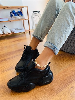 Siyah Sneakers Pirlo Kadın Spor Ayakkabı